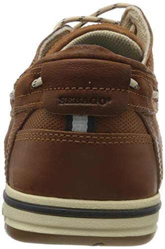 Image of Sebago Triton Three Eyelets FGL Boat Shoes - Hand-Stitched Leather, Nubuck, Suede with Waxed Finish, Removable EVA Insole, Breathable Mesh Lining