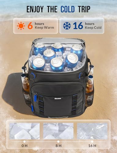 Backpack Cooler Insulated Leak Proof 36/40 Cans Large Capacity Soft Insulated Cooler Bag Lightweight Lunch Backpack for Men Women Work Travel Beach Camping Picnic Hiking - Black - Image 5