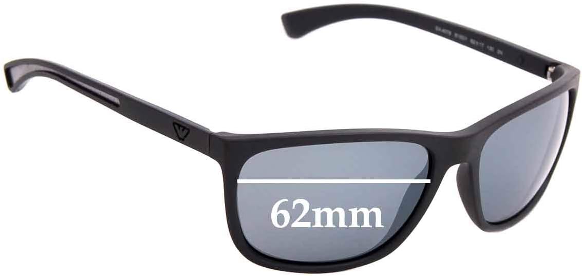 Sunglass Fix Replacement Sunglass Lenses Compatible for Emporio Armani EA4078 62mm (Non-Polarized Diamond French Blue Gradient Pair-SFx Diamond)