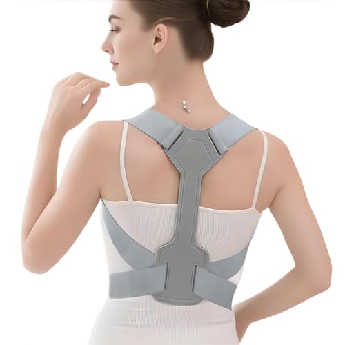 Image of HANNEA Posture Corrector for Women and Men, Adjustable Shoulder Brace Straps for Upper Back Pain Relief and Shoulder Support