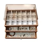organizadora de joyas – Joyero de madera multicapa, organizadora de joyas, organizador de joyas para mujeres, madres y niñas, hogar, armario, tocador,