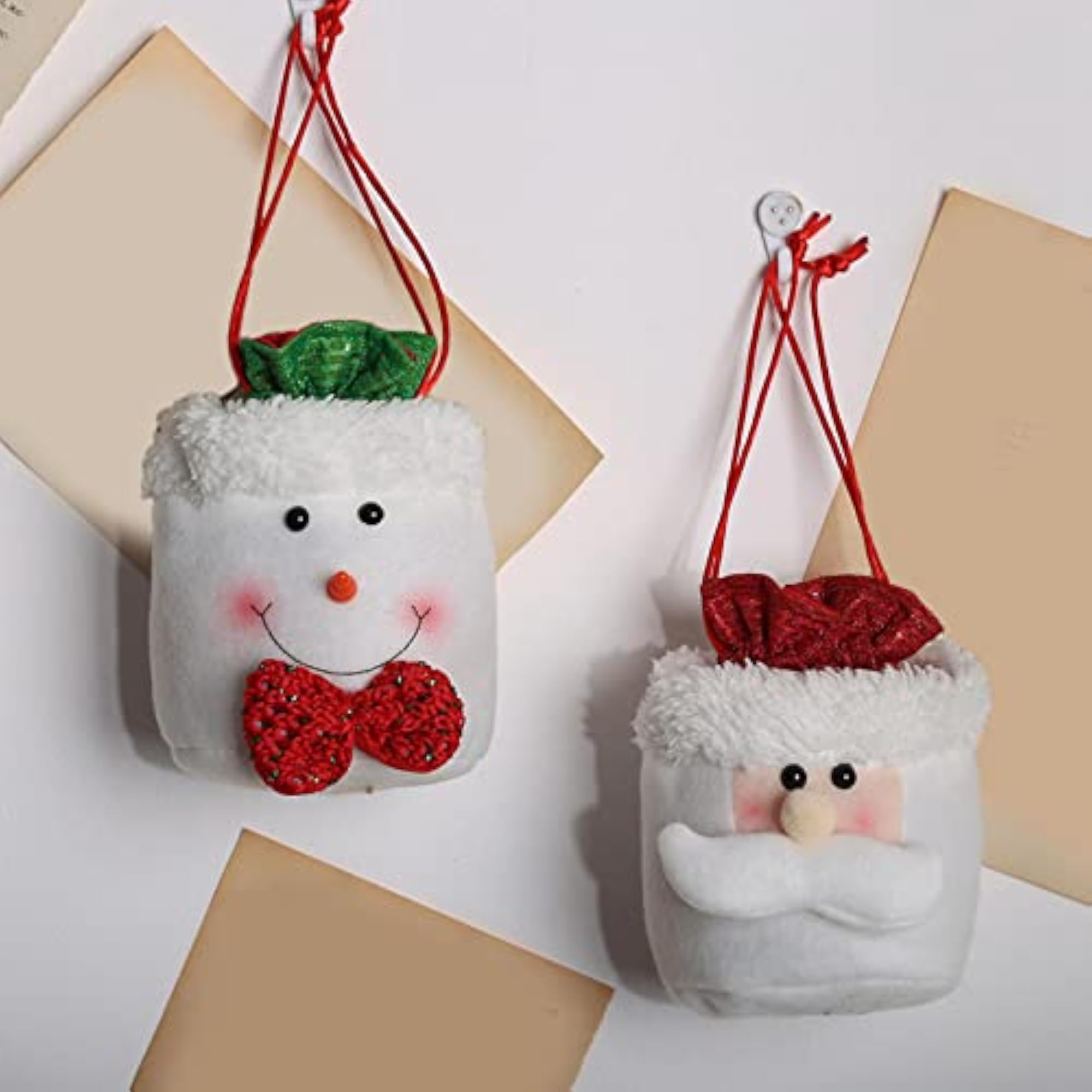 Reusable Christmas Gift Bag Drawstring Bag, Holiday Deer Design