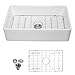 Logmey 30 Inch White Farmhouse Sink 30x20 Undermount Farm Sink 9' Deep Single Bowl Ceramic Porcelain Fireclay Apron Front Kitchen Sink,30x20x9,Improved