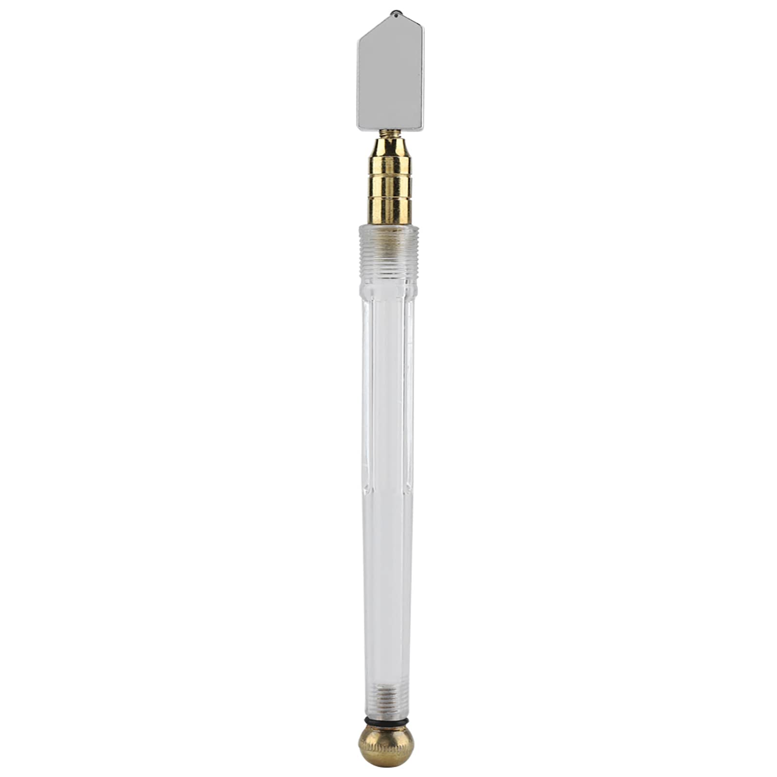 Professional Glass Cutter with Carbide Tip Ergonomic Copper Handle for Precision Cutting Glass Tiles Mirrors Bottles 28mm Blade