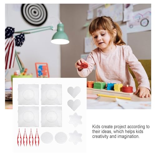 FAVOMOTO 42 Peças placas de miçangas kit de engomar ferramenta de contas de artesanato para crianças