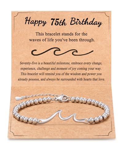Tarsus 75th Birthday Gifts for Women, 75th Happy Birthday Decorations Bracelet Gift Ideas...