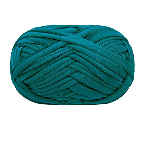 T-Shirt Yarn Knitting Yarn Fabric Crochet Cloth for Summer Hand DIY Bag Blanket Cushion Crocheting Projects 100g (#21 Blue)