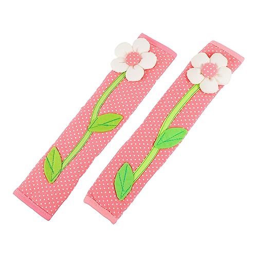 Operitacx 2 piezas Cubiertas Protectoras para Manijas de Frigorífico Fundas de Tela Floral Rosa Accesorio Práctico y Decorativo para Cocina Aptas para Electrodomésticos y Puertas de Nevera