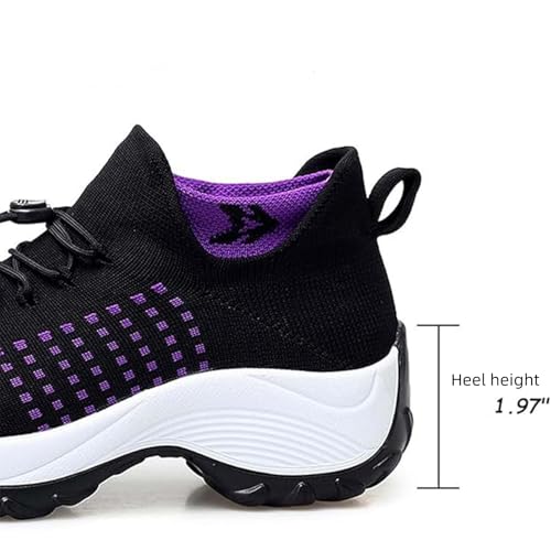 ZDLJYL Women's Walking Shoes Slip-On Sneakers Mesh Work Shoes Orthopedic Comfort Wear Shoes for Women with Arch Support3