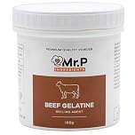 Mr.P Ingredients Beef Gelatine 100g 250 Bloom Powder Unflavoured Stabiliser Gelling Aerating Agent Instant Halal Gluten Free Non-GMO (Recyclable Pot)