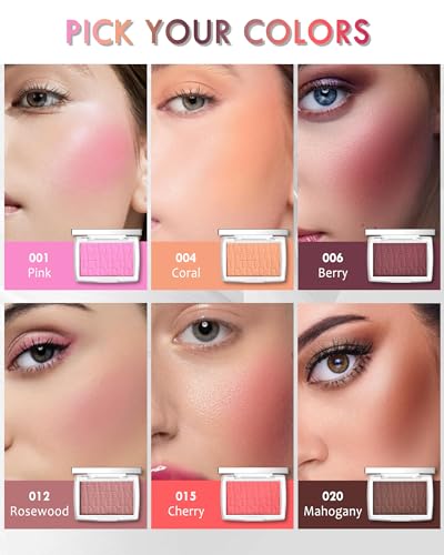 Lestpola Powder Blush Palette, Matte Powder Makeup Blush For Cheeks, Natural Glow Face Blush Contour Palette thumb #2
