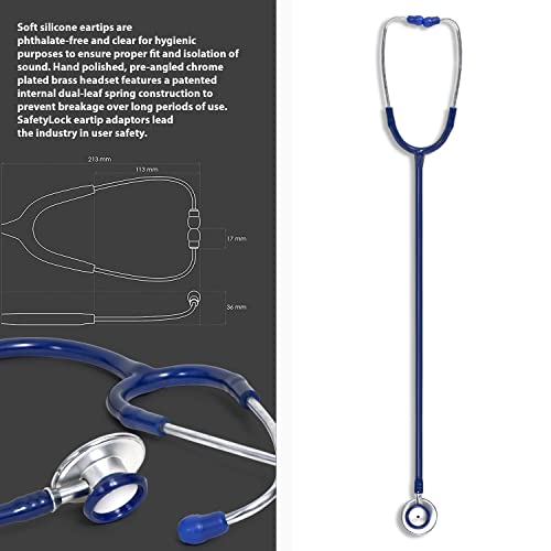 Image of RCSP Stethoscope for Doctors Micro Plus Students Medical Professional Version Blue Aluminum Chest Piece