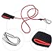 XHIKOWAT Elastic String Boating Kayak Paddle Safety Rod Leash Lightweight Portable for Paddling (Red),Rowing