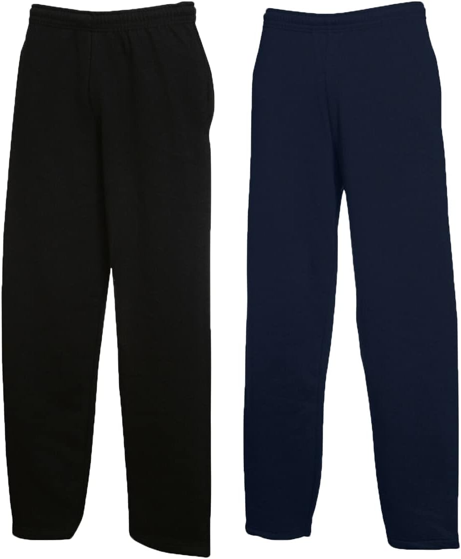 Fruit of the Loom Men’s Open Hem Jog Trousers Jogging Bottoms