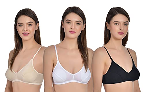 Image of Aimly Women's Cotton Non-Padded Non-Wired Daily Use Everyday wear Regular Bra Combo Pack