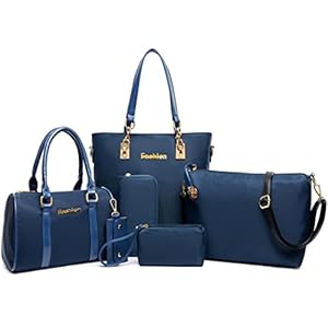 FiveloveTwo Vrouwen Dames 6 Stks Handtas Set Hobo Top Handvat Tas Totes Tassen Crossbody Schoudertassen en Portemonnee…