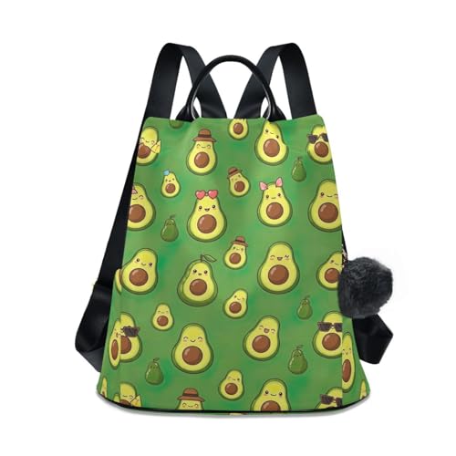 Sac à dos femme imprimé avocat en polyester avec fermeture antivol
