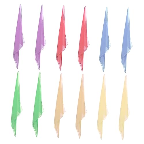 12pcs Boys and Girls Dance Scarf Headband Juggling Scarves for Boys and Girls