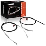 A-Premium Rear Driver and Passenger Side Parking Brake Cable Assembly Compatible with Dodge Models: Ram 1500 2002-2008, Ram 2500 2008, Ram 3500 2008, 2-PC Set - Replace# 52010175AA, 52010068AA