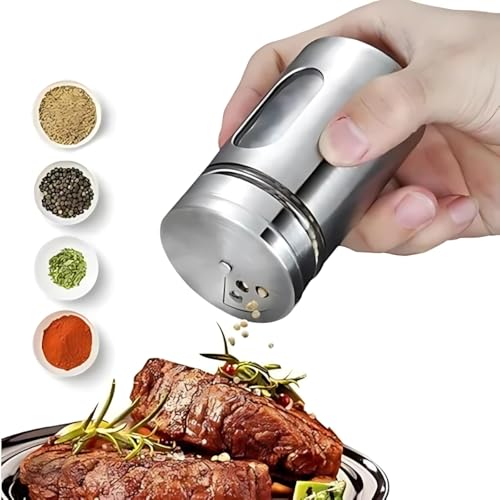 Kit Saleiro Pimenteiro Inox e Vidro Conjunto 2 Porta de Temperos Premium Aço Inoxidável Vi... Kit Saleiro Pimenteiro Inox e Vidro Conjunto 2 Porta de Temperos Premium Aço Inoxidável Vi...