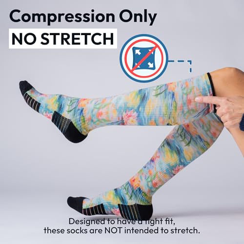 Image of Viasox Compression Socks for Women and Men, Knee High Socks 12-15 mmhg Circulation Support for Flight, Travel, Daily