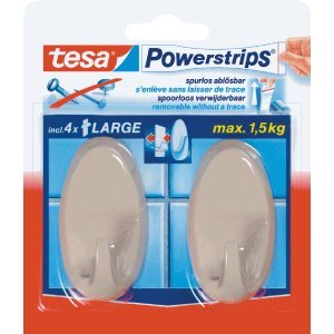 Preisvergleich Produktbild tesa 6 x Powerstrips System-Haken beige VE=2 Stück