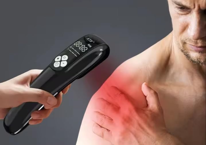 Dispositivo de terapia láser frío 2 en 1, dispositivo de terapia de luz roja, infrarroja, para alivio del dolor corporal, cuidado de articulaciones y músculos (4 x 808 nm+12 x 650)
