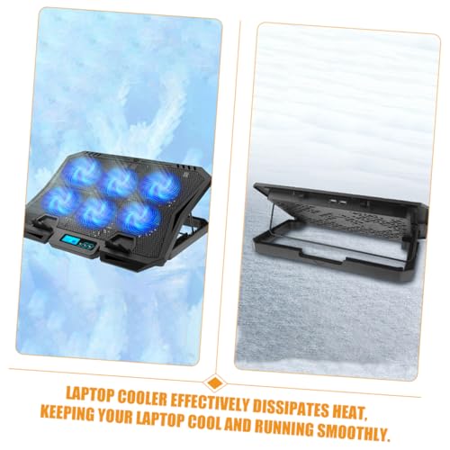 Support de refroidissement pour ordinateur portable contre surchauffe amovible LED - 4