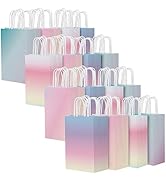 MOORAY 32 Pack Gift Bags with Handles, 7"x3.15"x 8.66" Paper Bags Kraft Bags 4 Different Senior C...