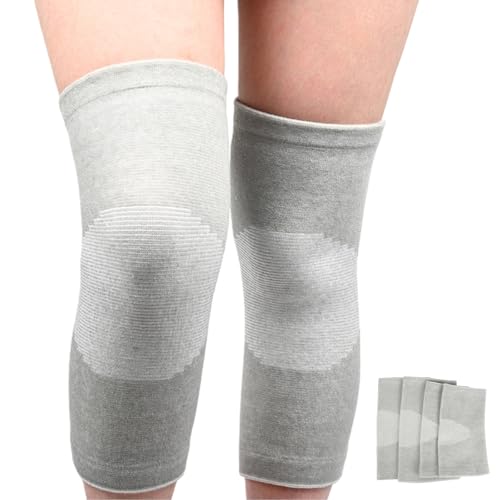 Neksong purecompress - pure compress Premium Bamboo Compression Knee Sleeve Adult Lightweight Compression Sleeve for Joint Pain Arthritis Yoga Sports Running Walking Men & Women (Grey XL)
