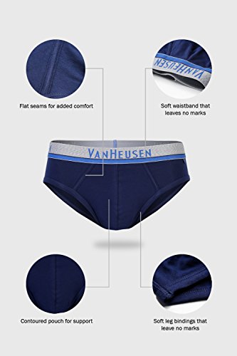 Image of Van Heusen Men Briefs - Cotton Spandex - Pack Of 2 - Anti Bacterial, Colour Fresh, Moisture Wicking