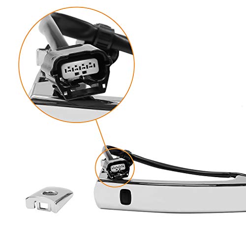 Exterior Chrome Door Handle Front Left Driver Side With Keyhole | Smart Entry Keyless | For 2010-2013 Nissan Rogue | Replaces# 80640-Cz31B, 80645-Ca000 #TOP4