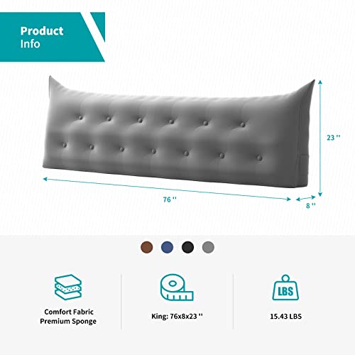 Balus Headboard Wedge Pillow Reading, Backrest Pillows For Sitting In Bed, Long Sponge Pillows, Reading Bolster Pillow, Velvet Sectional Couch, Twin Bed Pillows, Sleep Wedge Pillow Gray #TOP5