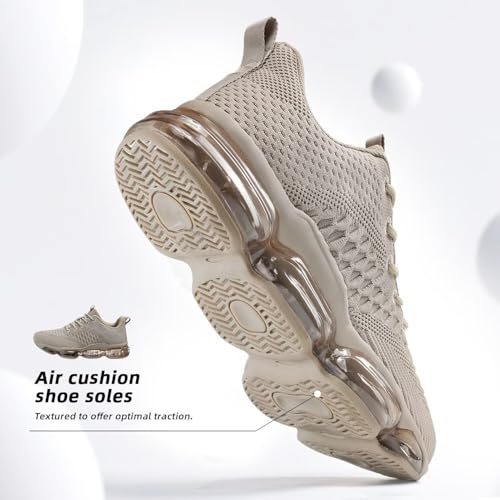 Image of Pozvnn Mens Air Cushion Running Shoes Fashion Casual Walking Tennis Sneakers Non Slip Breathable Trail Sport Gym