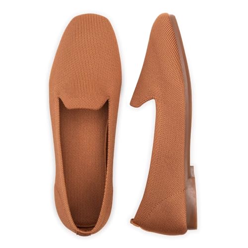 Image of Frank Mully Women's Loafer Flats Square Toe Comfortable Office Work Shoes, Cute Penny Loafer Slip On Walking Driving Shoes