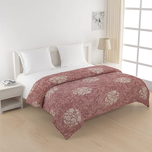 Image of Swayam Double Size AC Comforter | 254 cm X 228 cm | Brown, 150 GSM | Comes with Health Layer : Prevents oozing Out of Fibre