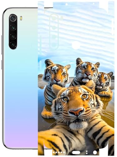 Image of AtOdds - Full Body Back Screen Guard Protector Film - Lamination Wrap Skin Sticker Compatible with REDMI Note 8 | Scratchproof Matte Finish (Selfie)