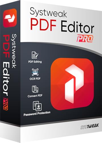Systweak PDF Editor PRO - Software for Windows - 1 PC, 1 Year | View, Create, Edit, Protect and Sign PDFs | Merge & Split (Via Email Delivery Only, No- CD)