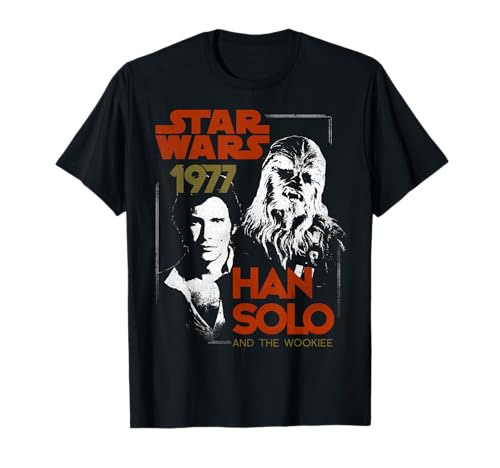 T-shirt Star Wars Han Solo 1977 en coton pour fan de science-fiction