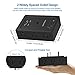 USB Wall Outlet, VASTFAFA Multi-Plug Surge Protector with 4 USB Charging Ports, 6-Outlet Extender Wide Spaced and Top Phone Holder for Your Cell Phone, USB Wall Charger Black