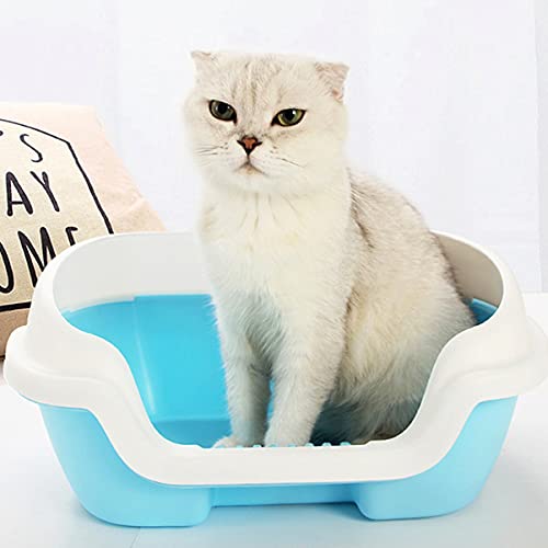 Arenero semi cerrado para gato UKCOCO plástico 40x30x11.5cm miniatura 7