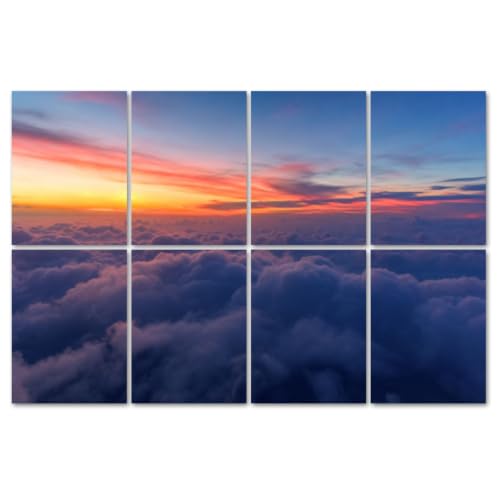 Paneles acústicos decorativos autoadhesivos 8 piezas 48"x32" absorción de sonido diseño puesta de sol miniatura 1