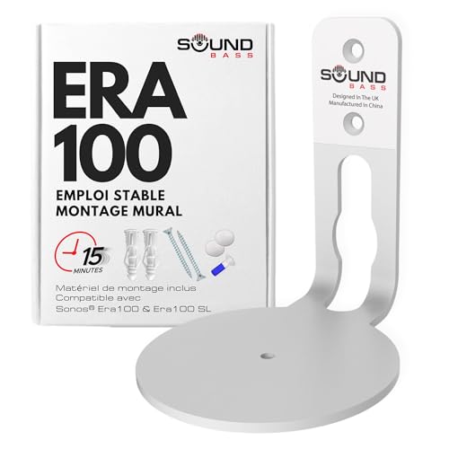 Support mural blanc Sonos ERA100 pour salon et bureau épuré