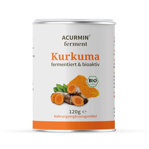 Acurmin Ferment – Fermentiertes Bio-Kurkuma-Pulver – mit postbiotischen Effekten – 1 g Kurkuma-Pulver