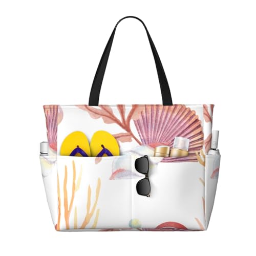 Grand sac de plage sac à bandoulière pour femme cabas fourre-tout robuste