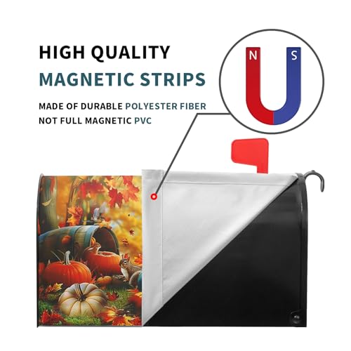 Image of Fall Mailbox Covers Magnetic Standard Size 18 X 21 Inch Thanksgiving Pumpkin Mailbox Cover Autumn Sunflower Mailbox Wraps Post Letter Box Cover Decoration Outdoor Garden Home Yard Outside