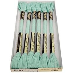 DMC - Hilo de bordar para efectos de luz, 8,7 m, azul bebé, 317W-E747 (paquete de 6)