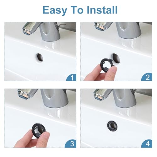 Anneau de trop-plein laiton uxcell lot de 2 dorés pour évier et lavabo de salle de bain
