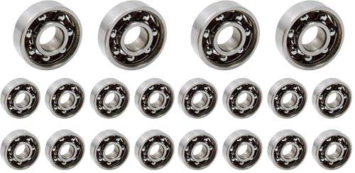Image of Antrader 10Pcs 608 Steel Ball Bearing 8mm x 22mm x 7mm High Precision Rating Fidget Spinner Bearing (Pack of 2)