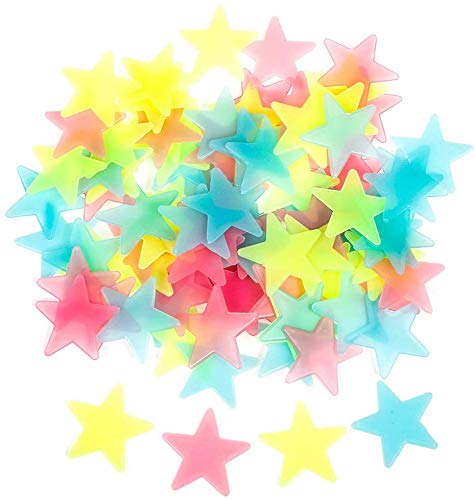 Pack of 150 Home Wall Ceiling Glow in The Dark Stars Stickers Wall Art Decorations Room Decals Childrens Party Bag Fillers